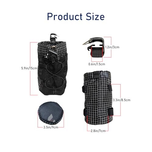 Ultralight Water Bottle Holder for Backpack Straps - Fits 8-24oz Bottles | Hands-Free Hydration Pouch for Hiking, Running & Outdoor Activities
