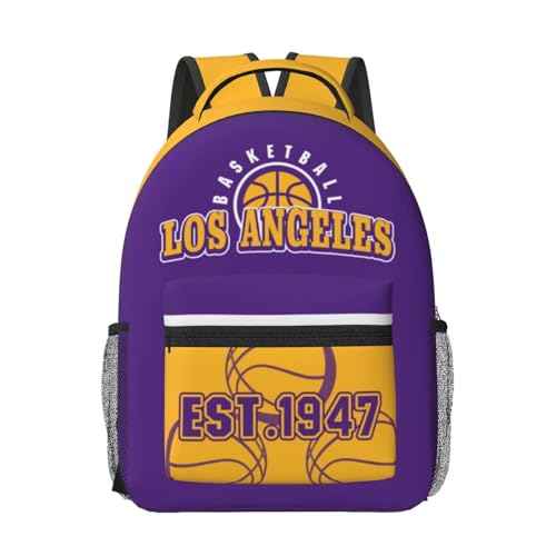 Los Angeles Backpack for Boys Girls, Sports Backpack,Suitable For School Use,Gift For Men Women Fans