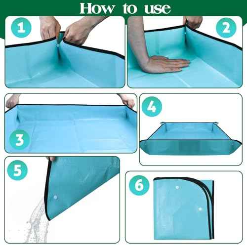 39.37" Camp Shower Tent Mat Non Slip Camping Mat Foldable Outdoor Shower Tent Floor Mat Portable Changing Tents Bottom Pad Protect Feet Keep Clean (Only Mat)