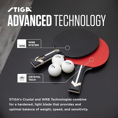 STIGA Premium 2?Player Table Tennis Set ? Includes 2 ITTF Approved Paddles, 3 White 3?Star Ping Pong Balls & Carry Case