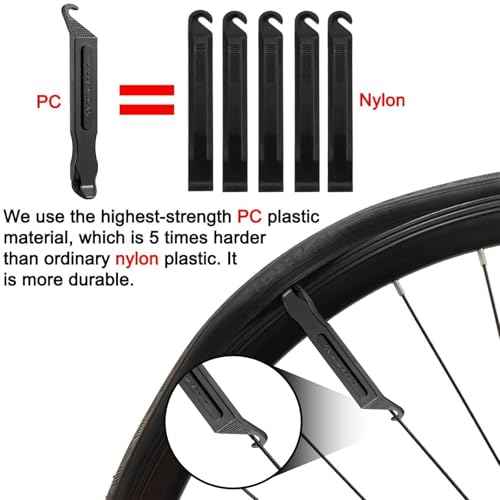 Premium Bicycle Tire Lever Tyre Spoon Iron Changing Tool, Bike Tire Levers Premium Stainless Steel Levers to Repair Bike Tube, Best Tire Changing Tool
