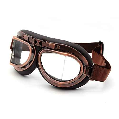 kucehiup Vintage Aviator Goggles Motorcycle Goggles