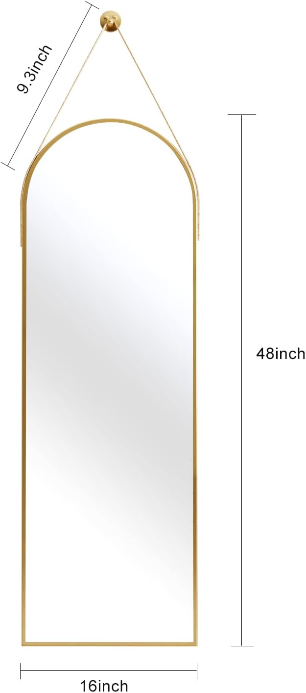 OGCAU 48'' x 16'' Full Length Mirror Wall-Mounted, Full Body Hanging Mirror