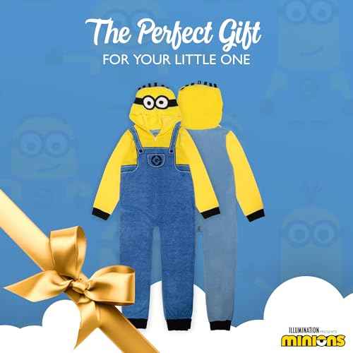 Minions Hooded Blanket Sleeper, Comfortable Pajamas, Soft & Cute for Kids