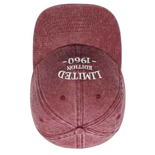 65th Birthday Gifts for Men Women, Happy 65th Birthday Decorations - Embroidered Baseball Caps Adjustable