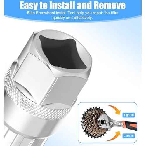 2Pcs Freewheel Removal Tool, Free Wheel Removing Tool for Bicycle Repair, 12 Spline Freewheel Removal Compatible with Shimano/Sunrace/SRAM/DNP, Lockring Tool for Home & Professional Use