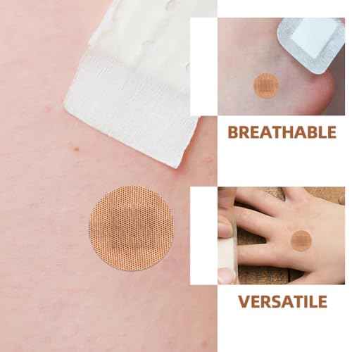 100PCS Small Round Bandages for Face, 4 Sizes Spot Bandages, Circle Bandaids for Wound Care and Hide Skin Spots Ideal for Small Incisions