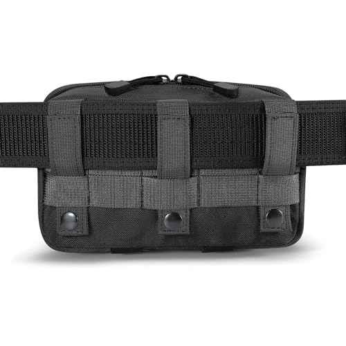 Tactical Molle Admin Pouch Utility Laser Cut EDC Tool Pouch Bag Horizontal Modular Pouches Include US Flag Patch and Keychain