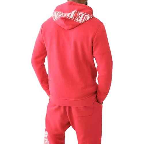 True Religion Men's Raw Exaggerated Icon Zip Up Hoodie