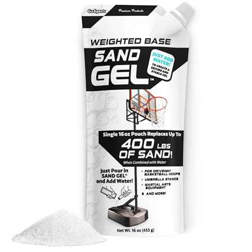 GoSports Sand Gel Weighted Base Filler for Indoor/Outdoor Basketball Hoops, Umbrella Bases, & More - 16 oz, Just Add Water