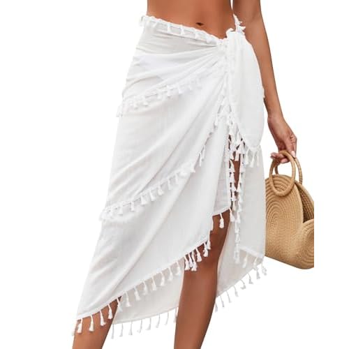 Eicolorte Sarong Cover Up Womens Beach Cover Up Bikini Bathing Suit Swimsuit Swimwear Coverup Sarong Pareo Wraps for Women