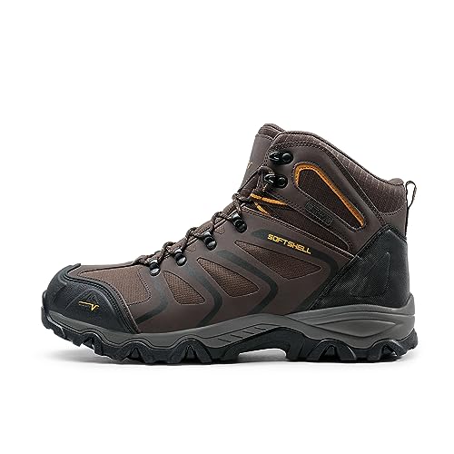 NORTIV 8 Men's Ankle High Waterproof Hiking Boots Outdoor Lightweight Shoes Trekking Trails Armadillo