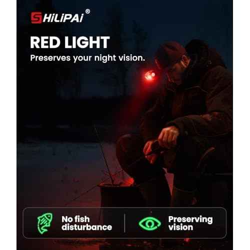 LED Headlamp Rechargeable with Motion Sensor - Super Bright Head Lamp with 6 Modes for Camping & Hiking Gear Essentials, IPX4 Waterproof Headlight Flashlight with Red Light, USB Cable Included(Black)