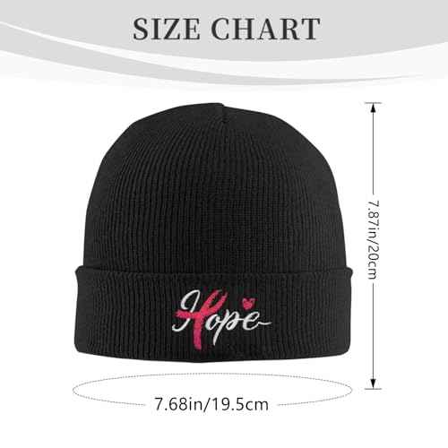Faith, Jesus Fish Embroidery Beanie Hat for Men Women Winter Knit Cuffed Warm Stretch Skull Knit Hats Cap Black