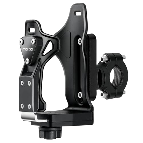 MoKo Bike Water Bottle Holder, Adjustable Bike Water Bottle Cage for 1.9-3.6" Diameter Bottle, for Handlebar & Frame, Motorcycle Cup Holder with Screw Tool, for Bicycle/Stroller/Scooter/Wheelchair/ATV