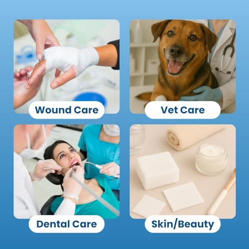 HCS Non-Woven 4x4 Gauze Pads - Non-Sterile, 4-Ply (200-Count) - Highly Absorbent, Low-Linting Squares - Gauze Sponges 4x4, Large - Medical Supplies, Wound Care, First Aid, Surgical Use, Dental