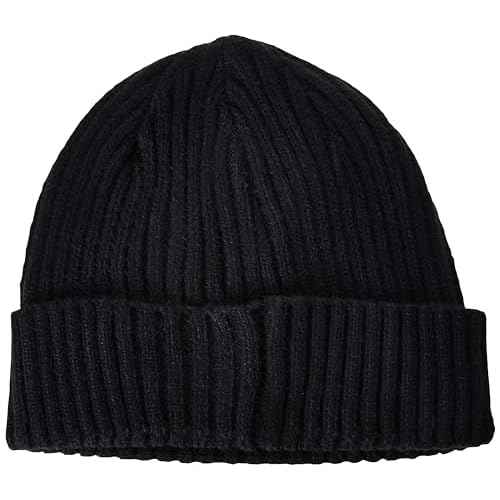 Timberland Mens Ribbed Watch Cap with Logo Plate