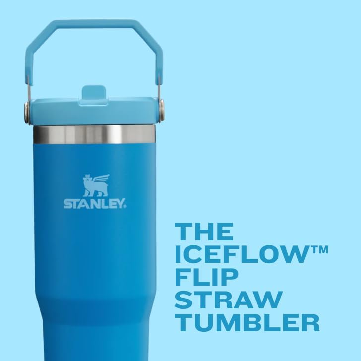 STANLEY IceFlow 2.0 Tumbler - 40 oz Insulated Stainless Steel Water Bottle | Leak Resistant | Rose Quartz