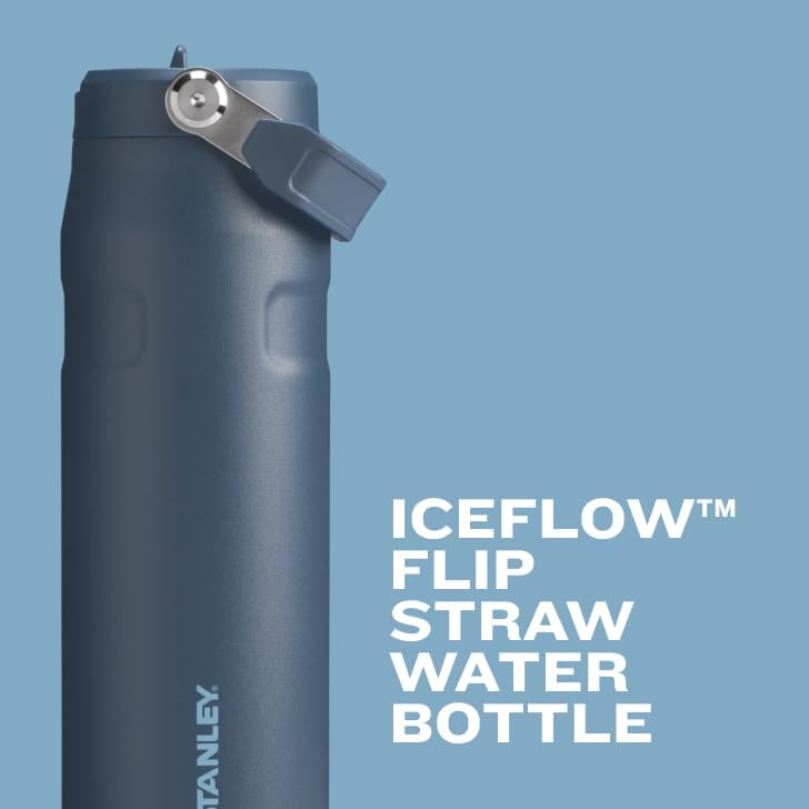 Stanley IceFlow 24 OZ Water Bottle - Insulated Stainless Steel with Built-In Straw | Lightweight & Leak-Resistant | BPA-Free | Mist