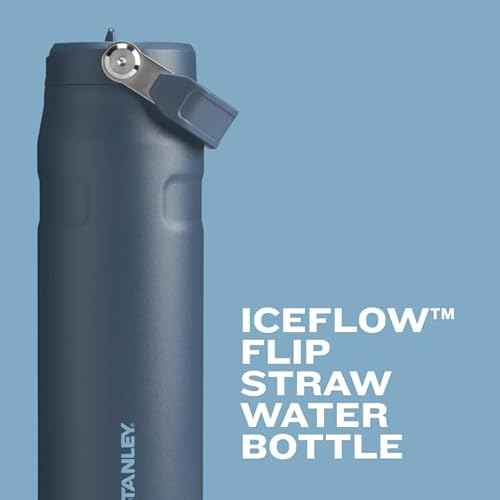 Stanley IceFlow Flip Straw 2.0 Water Bottle 24 OZ | Built-In Straw with Larger Opening | Lightweight & Leak-Resistant | Insulated Stainless Steel | BPA-Free | Mist