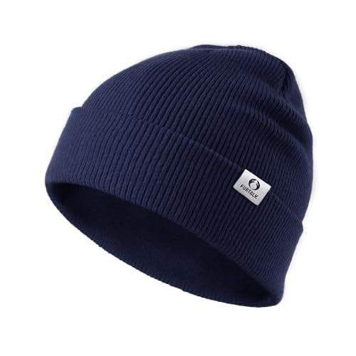 FURTALK Double-Layer Beanie for Men Women, Ultra Soft Stretchy Knit Winter Hat Unisex Cold Weather Beanie Hat