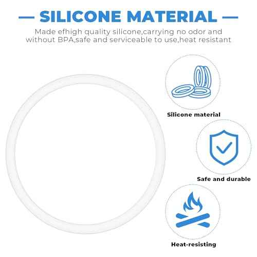 6pcs Gasket Replacement Silicone Lid Replacement Water Bottle Gasket Replacement with Tweezers for Hydroflask Hydro Flask Wide Mouth Lid Water Bottles Leak Proof O Ring Seal Ring 2.2inch