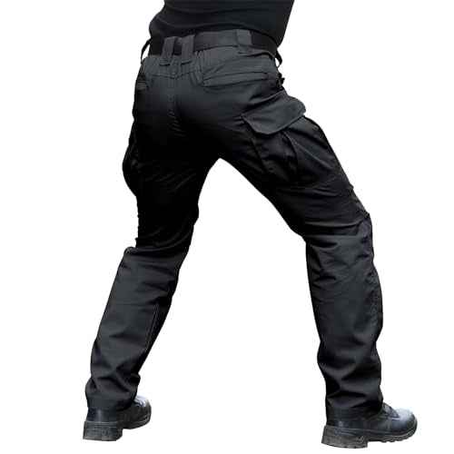 Men's Stretch Tactical Pants Water Resistant Ripstop Cargo Pants Outdoor Lightweight EDC Work Hiking Pants