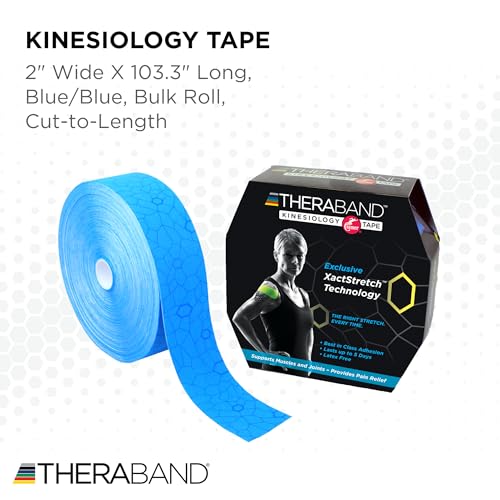 THERABAND Kinesiology Tape, Roll, with XactStretch Indicatorsv Water Resistant, Cut-to-Length