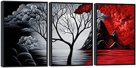 Wieco Art Extra Large Size Framed Canvas Art Prints Wall Art the Cloud Tree