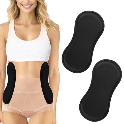 2pcs Abdominal Side Compression Boards, 11.81x5.51x0.47in Sponge Material Lipo Foam Lateral Protectors for Post Surgery Recovery Waist Filling Skin Anti-Sagging(Black)