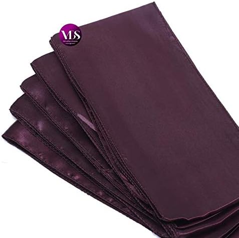 VDS Satin Chair Sashes Chair Cover Back Tie Sateen Bows Ribbon for Wedding Birthday Graduation Engagement Ceremony Event Party Banquet Venue Hotel All Dining Chair Decoration (75PC) (Plum)