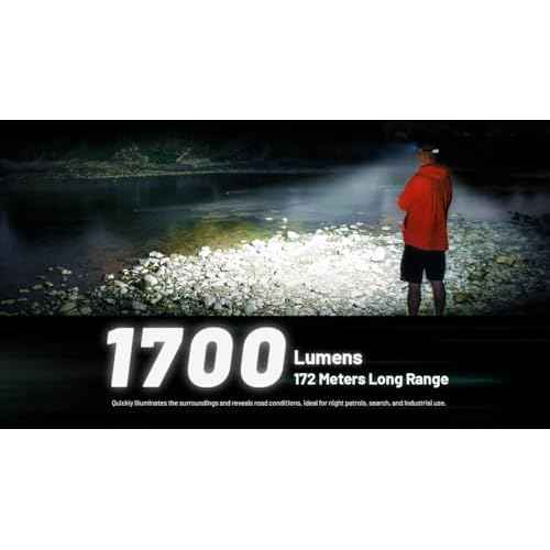 Nitecore NU45 1700 Lumen Headlamp, USB-C Rechargeable Fast Charging, Long Runtime for Camping, Running, or Work, with Auxilary White Reading Light and Red Light