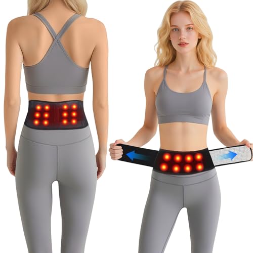 Heated Back Braces, Back Support Belt with Magnet, Self Heating Lower Support Back Braces for Lower Pain Relief, Adjustable Lumbar Support Belt for Herniated Disc,Sciatica,Scoliosis (L)