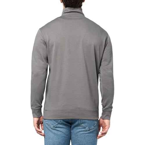 BOSS mens Patch Logo French Terry Quarter Zip Up Sweatshirt