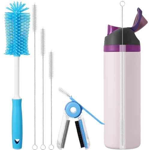 Palksky Water Bottle Cleaning Kit, Brush and Straw Cleaner for Owala, 5 PCS