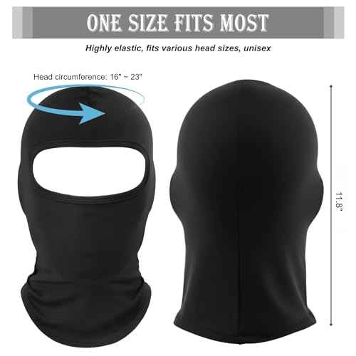 6 Pack Ski Mask Balaclava for Men Women, Full Face Mask Windproof Sun Protection for Motorcycling and Outdoor Working