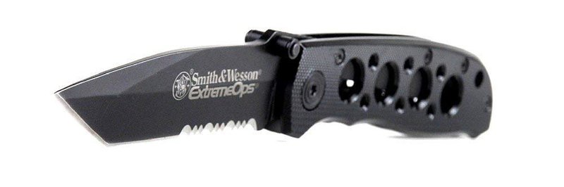 Smith & Wesson unisex adult Clam Smith Wesson Extreme Ops Tanto 40Ser 4 1In Clm, Black, One Size US