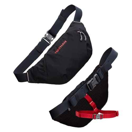 Nathan Limitless 2L Hydration Sling, Two Side Pockets & Small Zipper Stash Pocket for Essential Storage, Breathable & Moisture Wicking¡¦