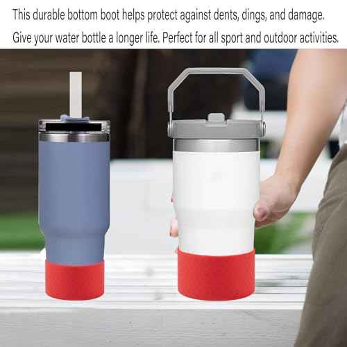 Silicone Boot for Stanley, Cup Boots Compatible with Stanley 40oz 30oz 20oz Tumbler, Cup Accessories Boot Red