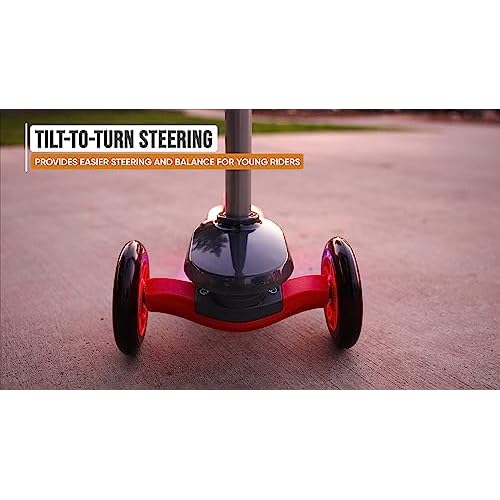 Razor Rollie DLX, 3-Wheel Light-Up Scooter for Younger Children, Seated and Stand-Up Riding Options