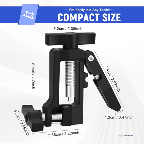 2 in 1 Hydraulic Hose Cutter & Needle Driver Tool for Bicycle Brake Repair, Lightweight Aluminum Alloy with Plastic Handle, MTB Road Bike Oil Line Cutting and Fitting Installation
