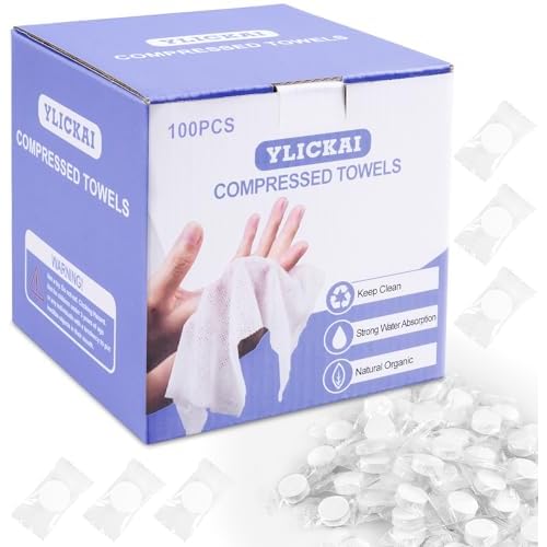 100PCS Disposable Towel, Compressed Towels, Coin Paper Towel, Portable Compressed Towels Sheet For Home Beauty Travel Camping Outdoor Activities