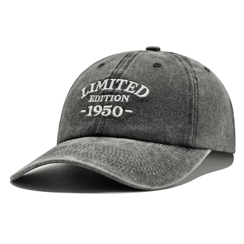 75th Birthday Gifts for Men Women, Happy 75th Birthday Decorations - Embroidered Baseball Caps Adjustable
