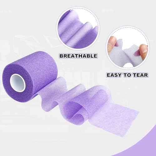 Prewrap Athletic Tape,6 Roll Pre wrap Headbands for Hair Soccer,Foam Underwrap Sports Wrap for Ankles Wrists Hands Knees Elbows 2.75 Inches X 12 Yards