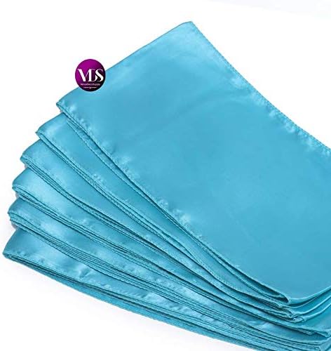VDS Satin Chair Sashes Chair Cover Back Tie Sateen Bows Ribbon for Wedding Birthday Graduation Engagement Ceremony Event Party Banquet Venue Hotel All Dining Chair Decoration (75PC) (Turquoise)