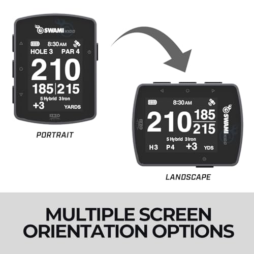 Swami KISS 2.0 Handheld Golf GPS Ragnefinder with Integrated Magnets - Grey