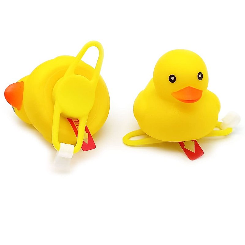 SUPIA 2 Pack Duck Bike Bell, Rubber Duck Bicycle Accessories, Bicycle Horns Mountain Bike Handlebar Light Bicycle Accessories, Yellow