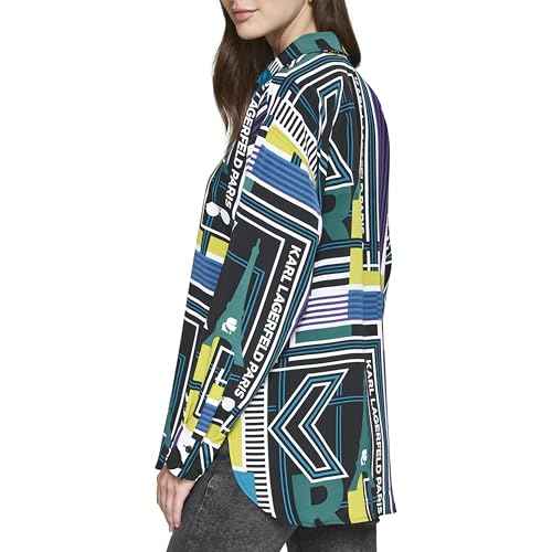 KARL LAGERFELD Women's Soft Long Sleeve Blouse