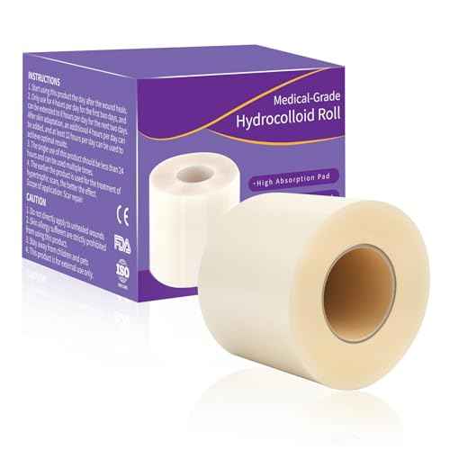 Hydrocolloid Bandage Hydrocolloid Roll for Wound Care Flexible Hydrocolloid Patch 2inx16ft Extra Large Waterproof Hydrocolloid Tape First Aid Kit Essential Cut-to-Size