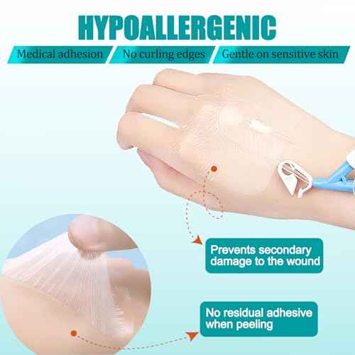 Transparent Film Dressing 100 Packs 2.37" x 2.75" Waterproof Clear Bandages for Tattoo Aftercare Bandage,Scar Therapy,Wound Care